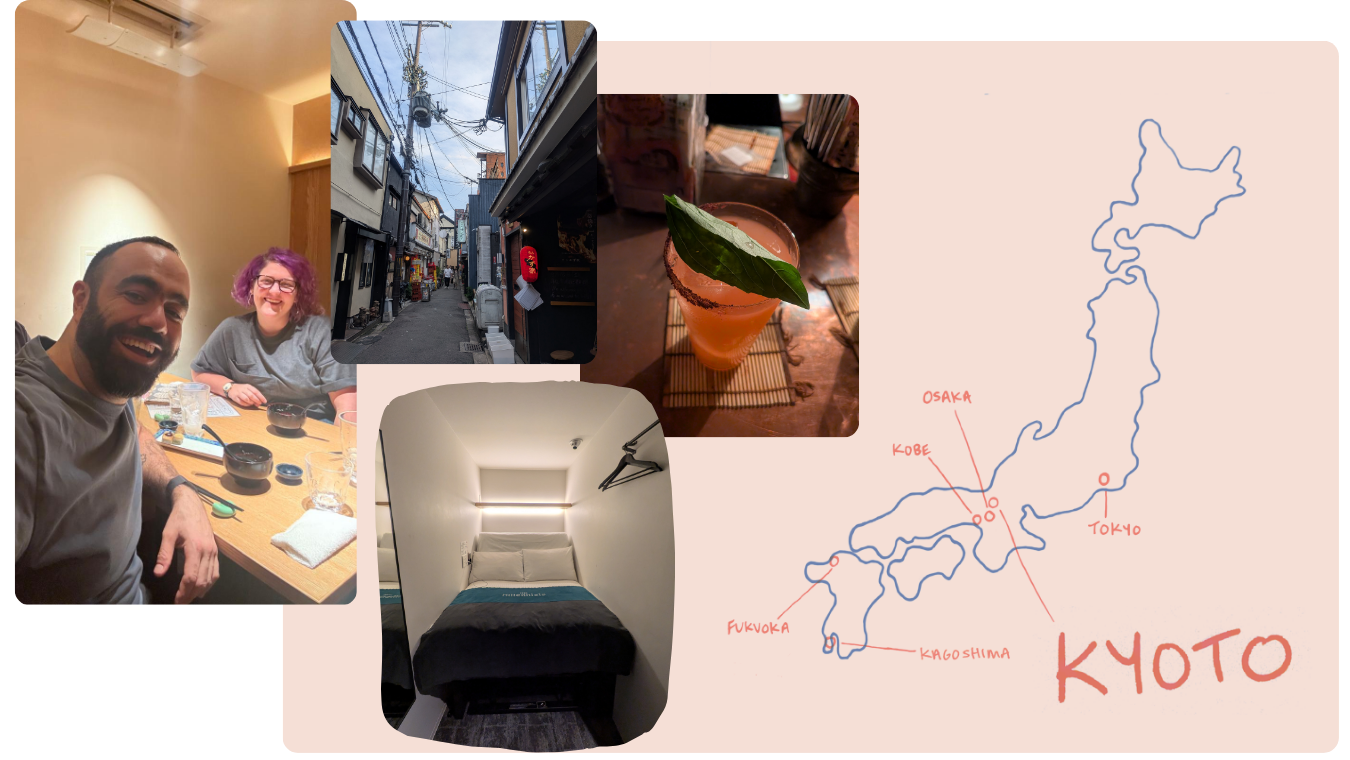 Sleeping in a pod in Kyoto