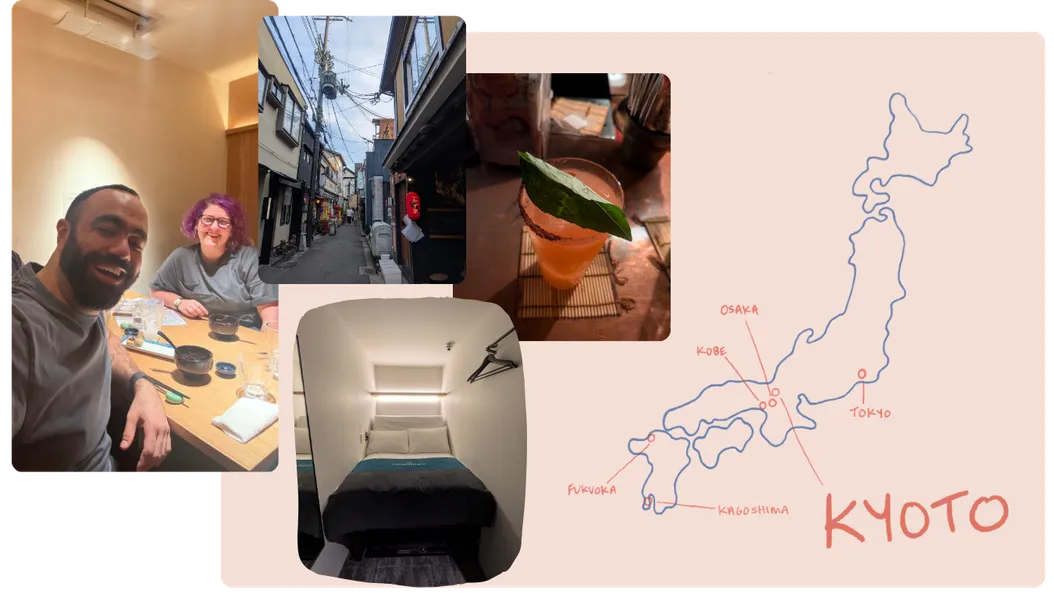 Sleeping in a pod in Kyoto